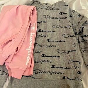 Campion hoodie and champion sweatpants